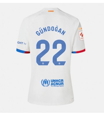 Barcelona Ilkay Gundogan #22 Segunda Equipación 2023-24 Manga Corta